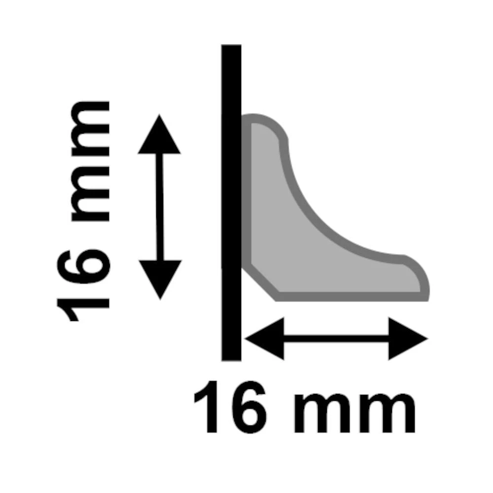Leader 2.4m White Gloss Wrapped Half Round Moulding Moulding (120116) 5 Leader 2.4m White Gloss Wrapped Half Round Moulding Moulding (120116) - Image 3