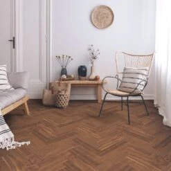 Liberty Floors American Black Walnut - Herringbone Parquet 14mm Engineered Real Wood Flooring (219505) -Floor Shop american black walnut herringbone parquet 14mm engineered real wood flooring 219505 p85876 196397 image