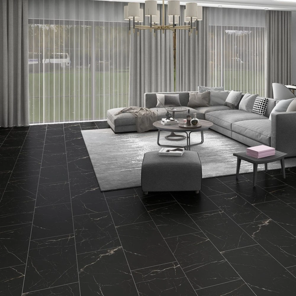 Liberty Floors Black Marble - Lifestyle Plus 5mm Rigid Core Vinyl Flooring (314667) 3 Liberty Floors Black Marble - Lifestyle Plus 5mm Rigid Core Vinyl Flooring (314667)