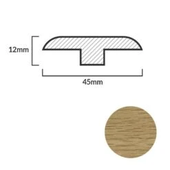 Leader Light Oak Laminate Connecting Profile Door Bar (1m) 5 Leader Light Oak Laminate Connecting Profile Door Bar (1m) -Floor Shop light oak laminate connecting profile door bar 1m p84897 191799 image