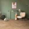 Liberty Floors Light Oak Oiled - Chevron 15mm Engineered Real Wood Flooring (249205)