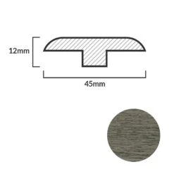 Leader Medium Grey Laminate Connecting Profile Door Bar (1m) -Floor Shop medium grey laminate connecting profile door bar 1m p84927 191862 image