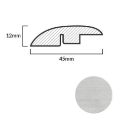 Leader Off-White Laminate Adapting Profile Door Bar (1m) 5 Leader Off-White Laminate Adapting Profile Door Bar (1m) -Floor Shop off white laminate adapting profile door bar 1m p84914 191851 image