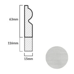 Leader Off-White Torus Laminate Skirting Board (2.4m) -Floor Shop off white torus laminate skirting board 2 4m p84918 191858 image