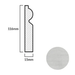 Leader Off-White Torus Laminate Skirting Board (2.4m) -Floor Shop off white torus laminate skirting board 2 4m p84918 191860 image