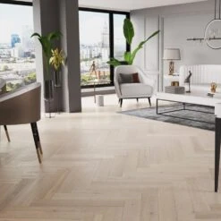 Liberty Floors Pearl White Oak - Manor Herringbone Parquet 14mm Engineered Real Wood Flooring (249872) -Floor Shop pearl white oak manor herringbone parquet 14mm engineered real wood flooring 249872 p108539 242571 image