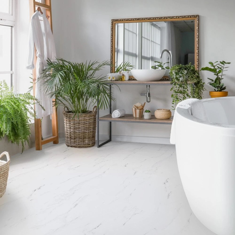 FAUS Statuario Marble - Industry Tile 8mm Laminate Flooring (249900) 3 FAUS Statuario Marble - Industry Tile 8mm Laminate Flooring (249900)