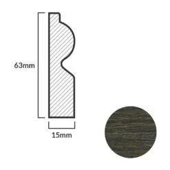 Leader Walnut Torus Laminate Skirting Board (2.4m) 10 Leader Walnut Torus Laminate Skirting Board (2.4m) -Floor Shop walnut torus laminate skirting board 2 4m p84942 191848 image