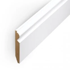 Leader White Torus Laminate Skirting Board (2.4m) -Floor Shop white torus laminate skirting board 2 4m p84888 191788 image
