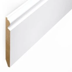 Leader White Torus Laminate Skirting Board (2.4m) -Floor Shop white torus laminate skirting board 2 4m p84888 191789 image